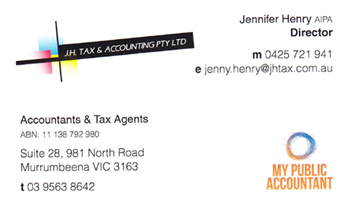 JH Tax & Accounting P/L - Business card